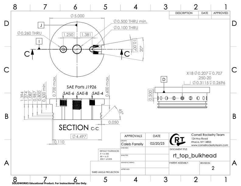 Top Bulkhead Drawing